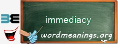 WordMeaning blackboard for immediacy